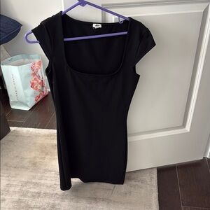 Garage Black Fitted Cap Sleeve Bodysuit